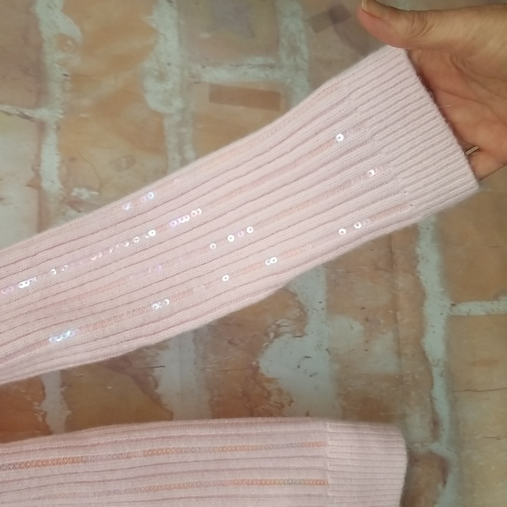 NWT Endless Rose Size M Light Pink Ribbed Cardigan - Picture 4 of 9